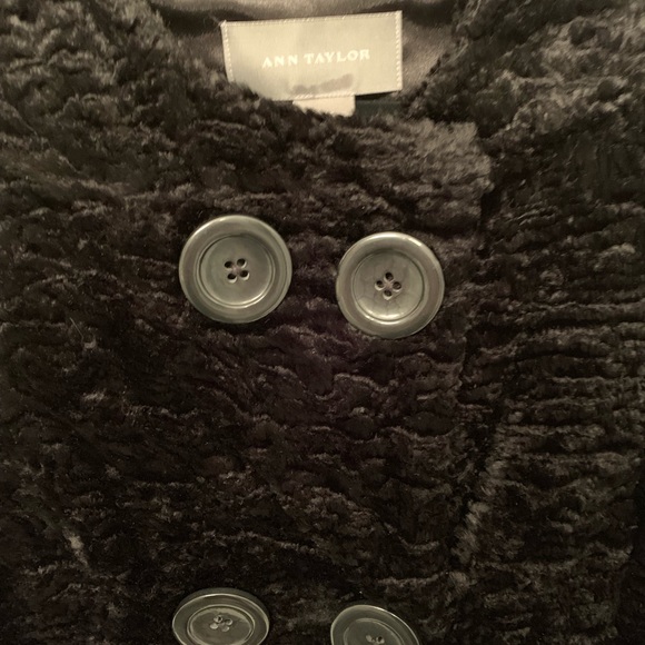 Ann Taylor Black Chenille Mid-Length Jacket - Picture 3 of 5